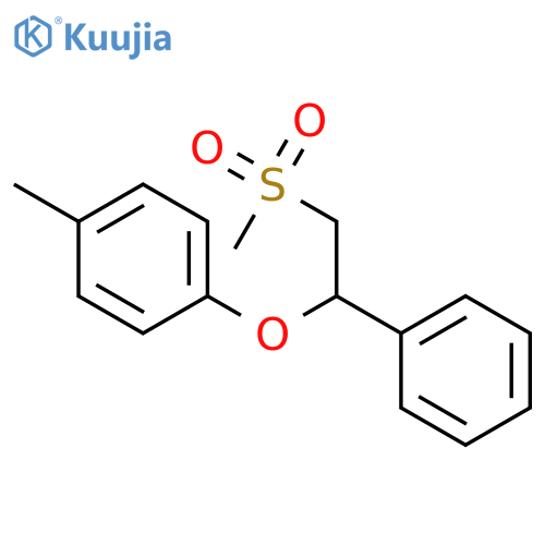 Benzene, 1-methyl-4-[2-(methylsulfonyl)-1-phenylethoxy]- structure