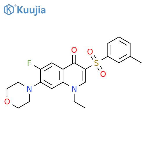 1-ethyl-6-fluoro-3-(3-methylbenzenesulfonyl)-7-(morpholin-4-yl)-1,4-dihydroquinolin-4-one structure