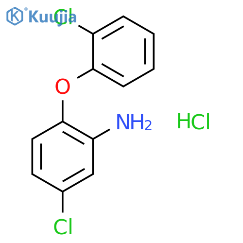 Benzenamine, 5-chloro-2-(2-chlorophenoxy)-, hydrochloride structure