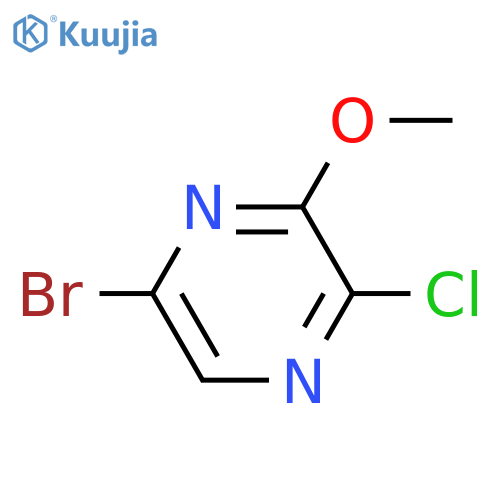 5-Bromo-2-chloro-3-methoxypyrazine structure