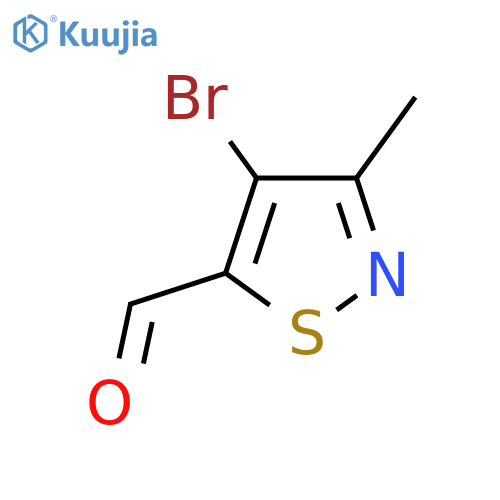 4-Bromo-3-methyl-isothiazole-5-carbaldehyde structure