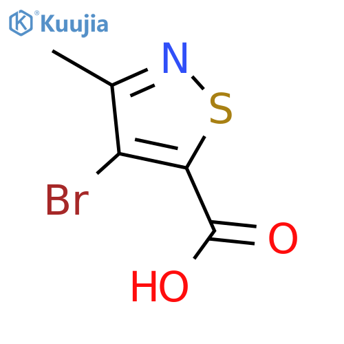 4-Bromo-3-methyl-isothiazole-5-carboxylic acid structure