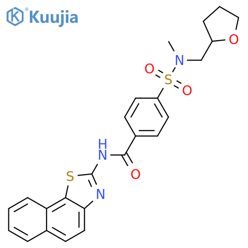 4-{methyl(oxolan-2-yl)methylsulfamoyl}-N-{naphtho2,1-d1,3thiazol-2-yl}benzamide structure