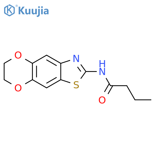 N-{10,13-dioxa-4-thia-6-azatricyclo7.4.0.0^{3,7}trideca-1,3(7),5,8-tetraen-5-yl}butanamide structure
