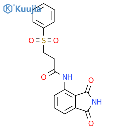 3-(benzenesulfonyl)-N-(1,3-dioxo-2,3-dihydro-1H-isoindol-4-yl)propanamide structure