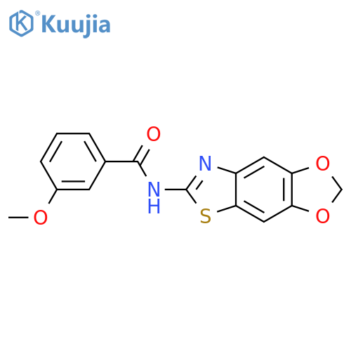 N-{4,6-dioxa-10-thia-12-azatricyclo7.3.0.0^{3,7}dodeca-1(9),2,7,11-tetraen-11-yl}-3-methoxybenzamide structure