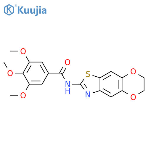 N-{10,13-dioxa-4-thia-6-azatricyclo7.4.0.0^{3,7}trideca-1,3(7),5,8-tetraen-5-yl}-3,4,5-trimethoxybenzamide structure