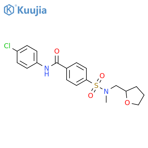 N-(4-chlorophenyl)-4-{methyl(oxolan-2-yl)methylsulfamoyl}benzamide structure