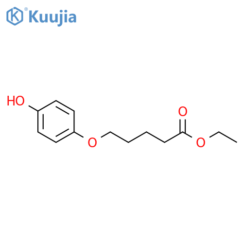 5-(4-Hydroxy-phenoxy)-pentanoic acid ethyl ester structure