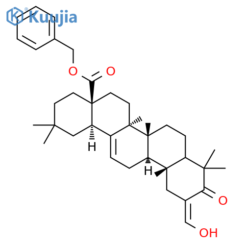 (2Z)-2-(Hydroxymethylene)-3-oxoolean-12-en-28-oic acid phenylmethyl ester structure