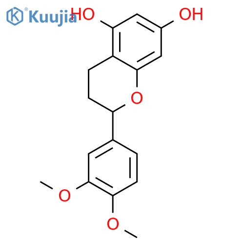 (S)-2-(3,4-Dimethoxyphenyl)-3,4-dihydro-2H-1-benzopyran-5,7-diol structure