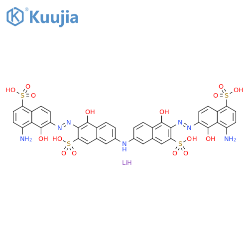 1-Naphthalenesulfonic acid, 6,6'-[iminobis[(1-hydroxy-3-sulfo-6,2-naphthalenediyl)azo]]bis[4-amino-5-hydroxy-, tetralithium salt (9CI) structure
