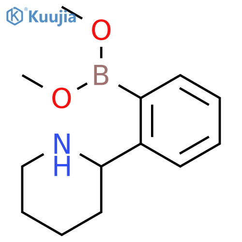 Boronic acid, [2-(2-piperidinyl)phenyl]-, dimethyl ester structure