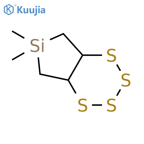5H-Silolo[3,4-e]-1,2,3,4-tetrathiin, tetrahydro-6,6-dimethyl- structure