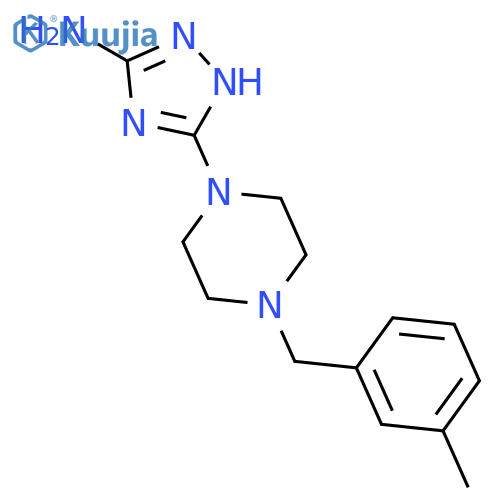 1H-1,2,4-Triazol-3-amine, 5-[4-[(3-methylphenyl)methyl]-1-piperazinyl]- structure