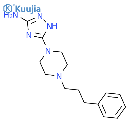1H-1,2,4-Triazol-3-amine, 5-[4-(3-phenylpropyl)-1-piperazinyl]- structure