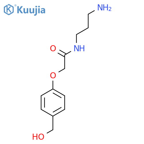 Acetamide, N-(3-aminopropyl)-2-[4-(hydroxymethyl)phenoxy]- structure