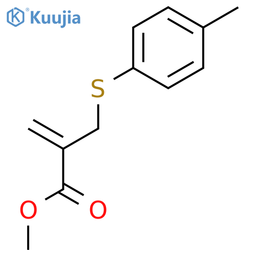 2-Propenoic acid, 2-[[(4-methylphenyl)thio]methyl]-, methyl ester structure