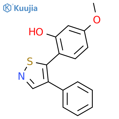 Phenol, 5-methoxy-2-(4-phenyl-5-isothiazolyl)- structure