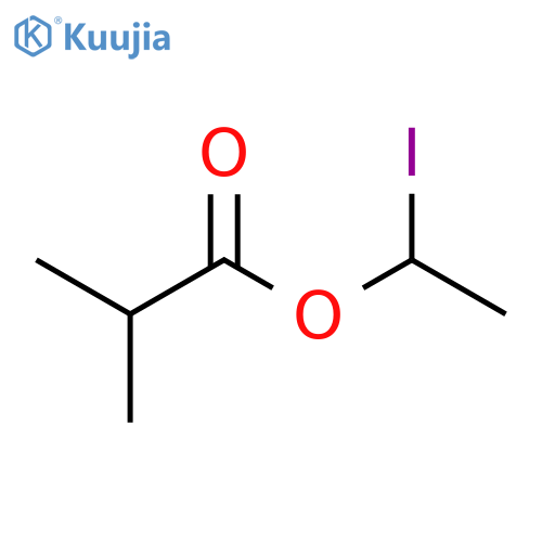Propanoic acid, 2-methyl-, 1-iodoethyl ester structure