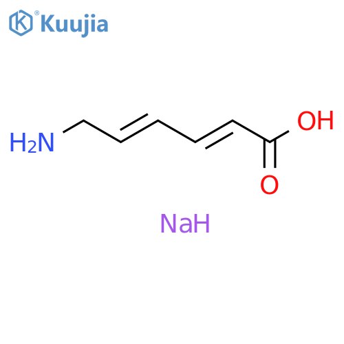 2,4-Hexadienoic acid, 6-amino-, monosodium salt, (E,E)- (9CI) structure