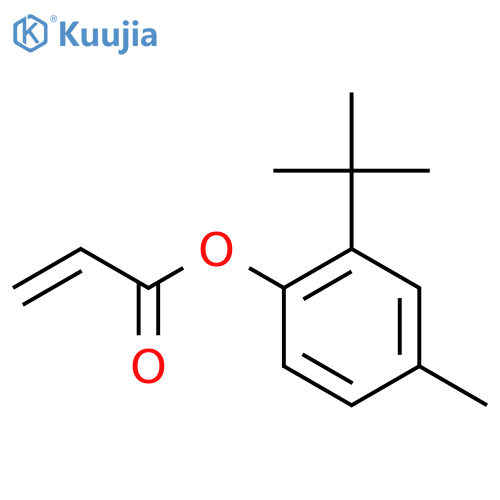 2-Propenoic acid, 2-(1,1-dimethylethyl)-4-methylphenyl ester structure