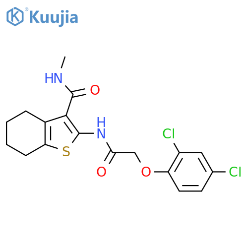2-2-(2,4-dichlorophenoxy)acetamido-N-methyl-4,5,6,7-tetrahydro-1-benzothiophene-3-carboxamide structure