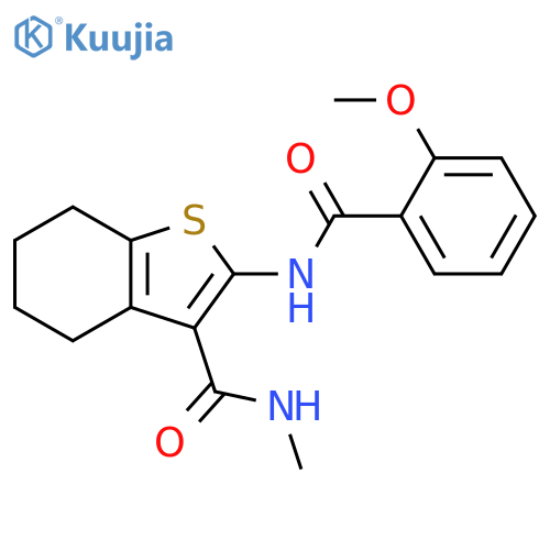 2-(2-methoxybenzamido)-N-methyl-4,5,6,7-tetrahydro-1-benzothiophene-3-carboxamide structure