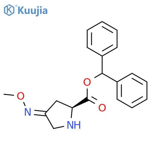 L-Proline, 4-(methoxyimino)-, diphenylmethyl ester, (E)- structure