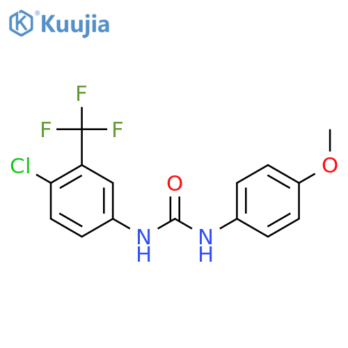 Urea, N-[4-chloro-3-(trifluoromethyl)phenyl]-N'-(4-methoxyphenyl)- structure