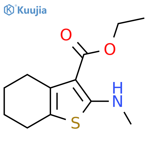 ethyl 2-(methylamino)-4,5,6,7-tetrahydro-1-benzothiophene-3-carboxylate structure