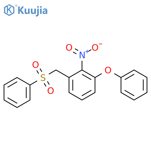 Benzene, 2-nitro-1-phenoxy-3-[(phenylsulfonyl)methyl]- structure