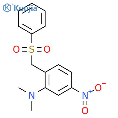 Benzenamine, N,N-dimethyl-5-nitro-2-[(phenylsulfonyl)methyl]- structure