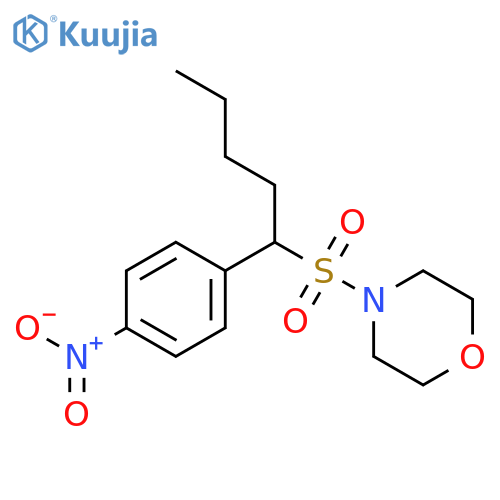 Morpholine, 4-[[1-(4-nitrophenyl)pentyl]sulfonyl]- structure