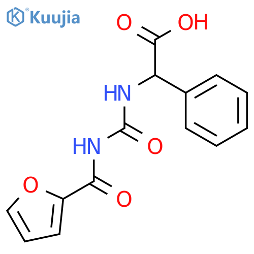 alpha-(2-Furanylcarbonyl)aminocarbonylaminobenzeneaceticacid structure