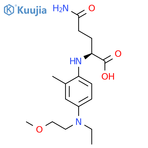 L-Glutamine, N-[4-[ethyl(2-methoxyethyl)amino]-2-methylphenyl]- structure