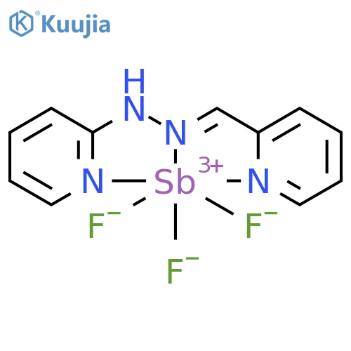 Antimony, trifluoro(2-pyridinecarboxaldehyde 2-pyridinylhydrazone)- structure