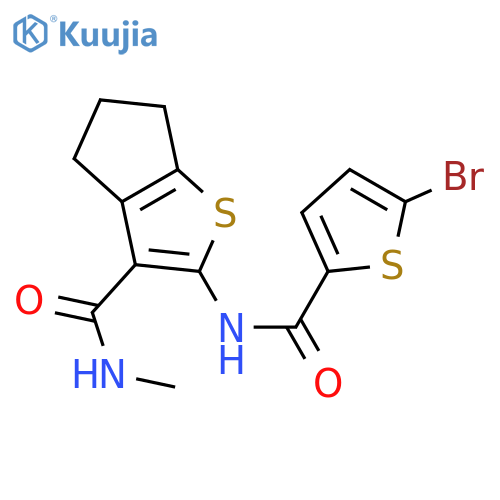 5-bromo-N-3-(methylcarbamoyl)-4H,5H,6H-cyclopentabthiophen-2-ylthiophene-2-carboxamide structure