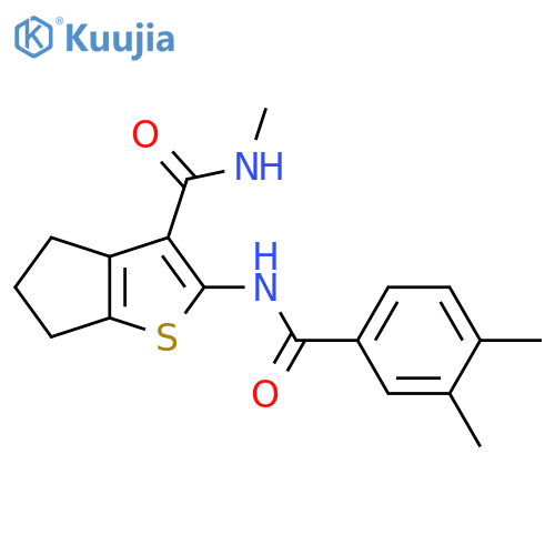 2-(3,4-dimethylbenzamido)-N-methyl-4H,5H,6H-cyclopentabthiophene-3-carboxamide structure