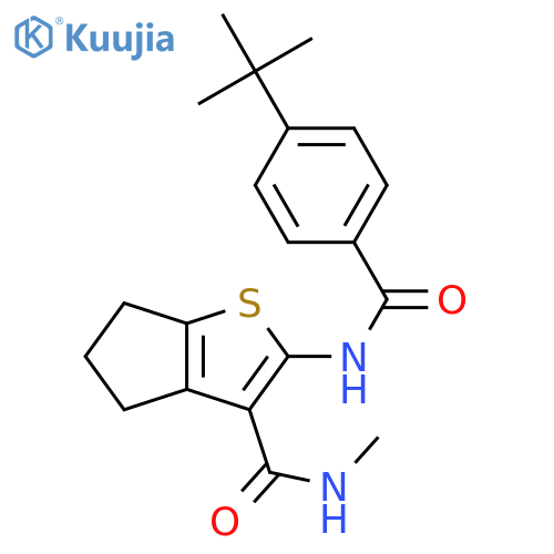 2-(4-tert-butylbenzamido)-N-methyl-4H,5H,6H-cyclopentabthiophene-3-carboxamide structure