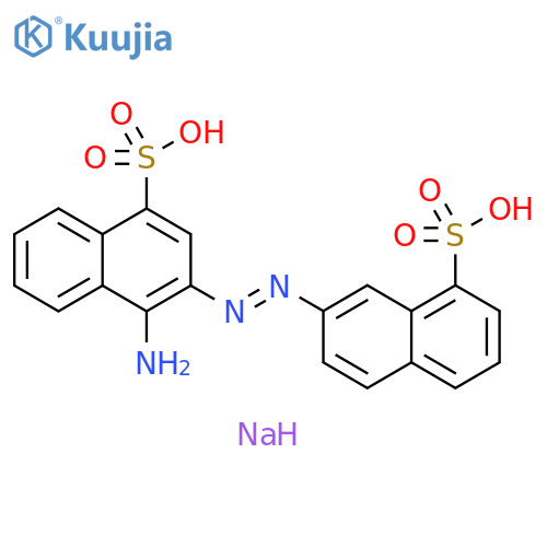 1-Naphthalenesulfonic acid, 4-amino-3-[(8-sulfo-2-naphthalenyl)azo]-,disodium salt structure