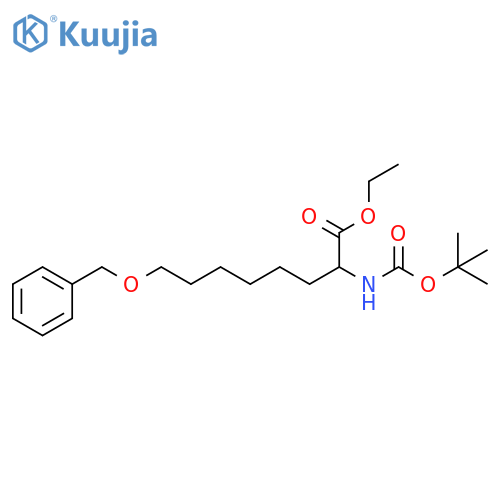 Octanoic acid, 2-[[(1,1-dimethylethoxy)carbonyl]amino]-8-(phenylmethoxy)-, ethyl ester structure