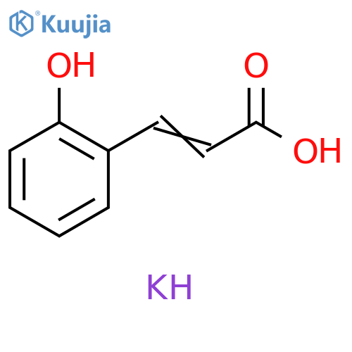 2-Propenoic acid, 3-(2-hydroxyphenyl)-, monopotassium salt structure