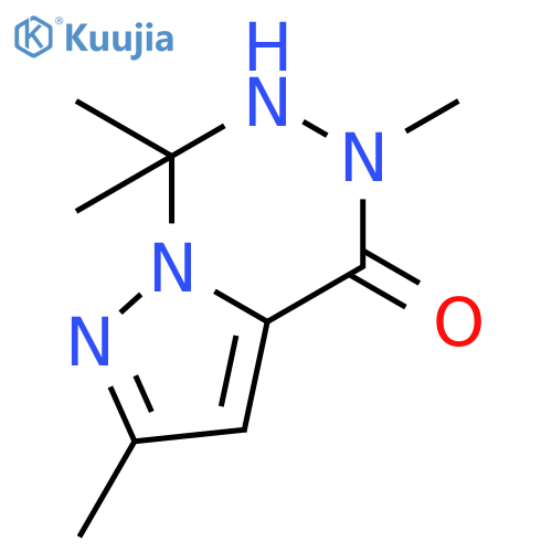 Pyrazolo[1,5-d][1,2,4]triazin-4(5H)-one, 6,7-dihydro-2,5,7,7-tetramethyl- structure