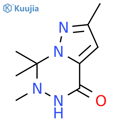 Pyrazolo[1,5-d][1,2,4]triazin-4(5H)-one, 6,7-dihydro-2,6,7,7-tetramethyl- structure