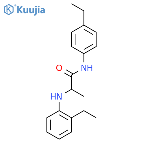 Propanamide, N-(4-ethylphenyl)-2-[(2-ethylphenyl)amino]- structure