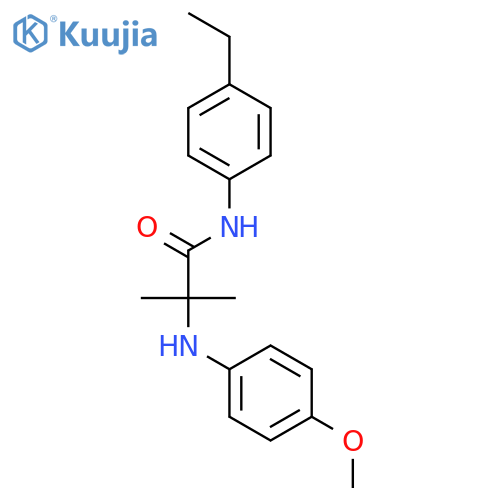 Propanamide, N-(4-ethylphenyl)-2-[(4-methoxyphenyl)amino]-2-methyl- structure