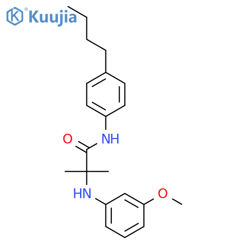 Propanamide, N-(4-butylphenyl)-2-[(3-methoxyphenyl)amino]-2-methyl- structure
