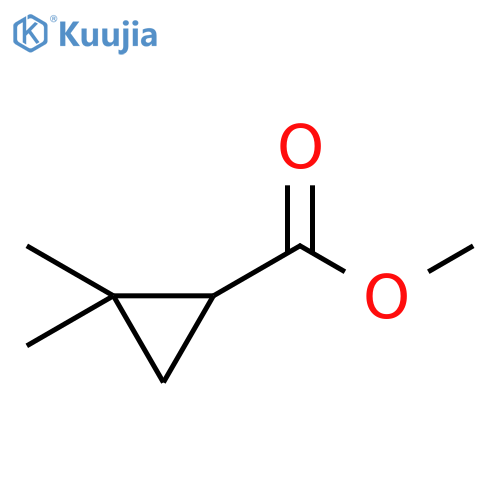 Cyclopropanecarboxylic acid, 2,2-dimethyl-, methyl ester, (-)- structure