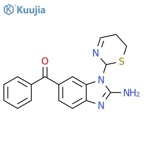 Methanone, [2-amino-1-(5,6-dihydro-2H-1,3-thiazin-2-yl)-1H-benzimidazol-6-yl]phenyl- structure
